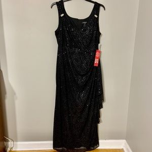 R & M Richards Black & Silver Dress 18W